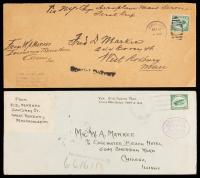 1918 Group of 2 Early Flight Covers.
Chicago to New York Sept 5, 1918 and New York to Chicago Sept 9, 1918