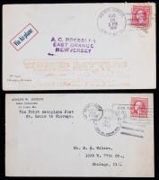 1920 First Official Experimental Flight Covers Group.
Chicago to St. Louis Aug 16, 1920 (error in postmark "1919"instead of "19