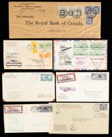 1920's-30's Better Flight Covers Group (9).
1925 NY-Chicago night flight, 1932 Canal Zone- Bolivia, 1933 Century of Progress wi