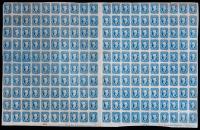 1863, 10&Acirc;&cent; blue Full Pane of 200 Stamps