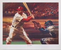 Stan "The Man Musial, Large Autograph on Limited Edition Lithograph Illustrated by the Great Bob Peak