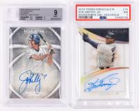 Two Special Edition Baseball Cards: Ken Griffey Jr. Shadowbox Signature, Hologold Card by Pannini Immaculate #75 PSA Grade 7 als