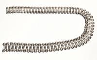 Unmarked Silver Bead and Bar Concho-Style Belt