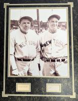 Babe Ruth and Lou Gherig: Superior Presentation with Authentic Signatures by Both Legends, Full Letter of Authentication by Jame