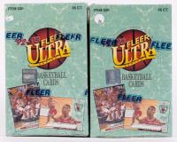 Two Boxes Fleer Ultra 1992-1993 Series 1: Factory Sealed with 36 Packs Each