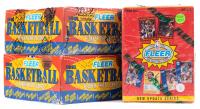 Two (2) Boxes 1991 Fleer Basketball Player Photo and One Box 1991-1992 Fleer NBA Basketball New Update Series