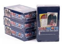 14 Boxes NBA Hoops 1990-91, One (1) Box Michael Jordan on Cover, Five (5) of Larry Bird and Eight (8) of John Stockton. All Fact
