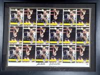 John R. Wooden Tributes: Presentation of His Pyramid of Success Signed PSA/DNA Authenticated and Signed Sheet of Cards Including