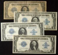 A Group of $1 Large Size Silver Certificates Series of 1923