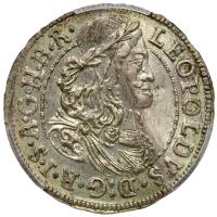 Austria. 3 Kreuzer, 1676 (Hall) PCGS About Unc