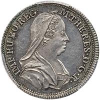 Austria. Silver Jeton (3/4 ducat), 1767 PCGS MS62
