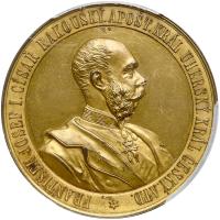 Austria. Gilt-Bronze Medal, 1891 PCGS MS61