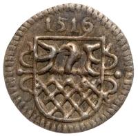 Bohemia. White Pfennig 1516 PCGS AU53