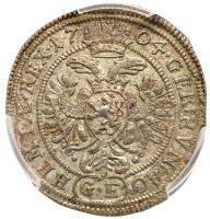 Bohemia. 3 Kreuzer (Groschen), 1704-GE (Prague). PCGS Unc - 2
