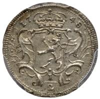 Bohemia. Uniface 1/2 Kreuzer, 1748 PCGS MS62