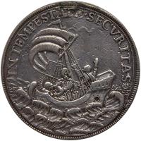 Czechoslovakia. White Metal Medal (with copper pin) 1721 (chronogram) Prague - Archbishopric - 2