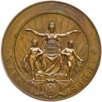 Czechoslovakia. Bronze Medal, 1883 PCGS Specimen 63