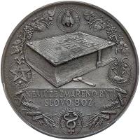 Czechoslovakia. Silvered Zinc Medal, 1943 PCGS MS62