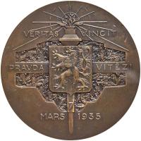 France. Bronze Medal, 1935 PCGS Specimen 64 - 2