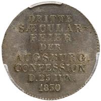 German States: Augsburg. Silver Medal, 1830 PCGS MS62 - 2