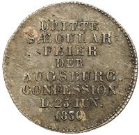 German States: Augsburg. Silver Medal, 1830 Sharpness of XF - 2