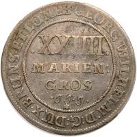 German States: Brunswick-L&Atilde;&frac14;neburg. 24 Mariengroschen (2/3 Taler), 1691 PCGS EF40 - 2