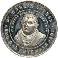 German States: Hamburg. Tin Medal, 1883 PCGS Unc