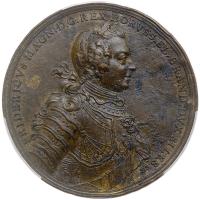 German States: Prussia. Brass Medal, 1757 PCGS About Unc
