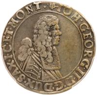 German States: Saxony. 1/3 Taler, 1668-CR PCGS EF40