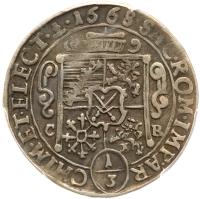 German States: Saxony. 1/3 Taler, 1668-CR PCGS EF40 - 2
