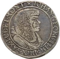 German States: Saxony. 1/3 Taler, 1672-CR PCGS EF40