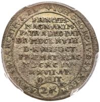 German States: Saxony. Double Death Groschen, 1694-IK PCGS AU58 - 2