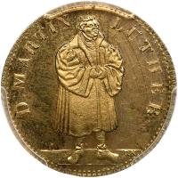 German States: Saxony. Gilt Silver Medal (Jeton), 1830 PCGS MS62