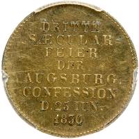 German States: Saxony. Gilt Silver Medal (Jeton), 1830 PCGS MS62 - 2