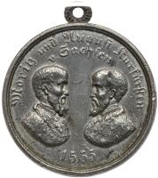 German States: Saxony. White Metal Medal, 1855 PCGS About Unc