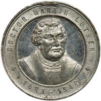 German States: Saxony. Tin Metal Medal, 1883 PCGS Unc