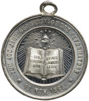 German States: Saxony. Tin Medal, 1883 PCGS MS62 - 2