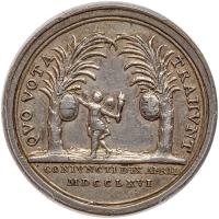 German States: Silesia-Teschen. Marriage Silver Medal, 1766 PCGS XF - 2