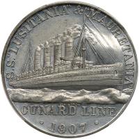 Great Britain. White Metal Medal, 1907 PCGS Unc