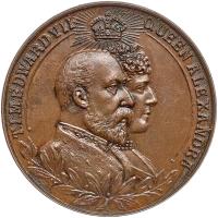 Guernsey. Coronation Bronze Medal, 1902 PCGS AU58