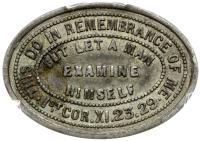 Ireland. Presbyterian Church Oval Token, ND PCGS About Unc - 2