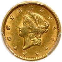 1851 $1 Gold Liberty PCGS AU55