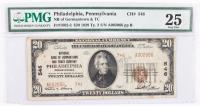 1929, $20 National Bank Note. Type 2. National Bank of Germantown & TC