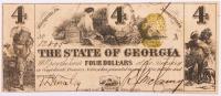 Georgia, Middedgeville. $4.00 January 1, 1864