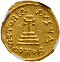 Heraclius with Heraclius Constantine, 613-641, Gold Solidus (4.22g) - 2