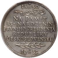 Czechoslovakia. Silver Medal, 1935 PCGS AU58 - 2