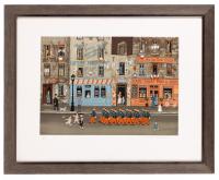 Michael Delacroix. "Le DÃ©filÃ© du 14 Juliette" Limited Edition Lithograph Framed
