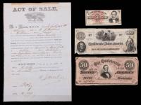 Rare Slave Document Dated 1853 "Willie" About 22 Years of Age, Natchez, Mississippi for $1100.00