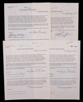 20+ Talent Release Forms of Notable Jazz Greats and Singers from the Show The 50/50 Club 1968 Including Duke Ellington. Late 196