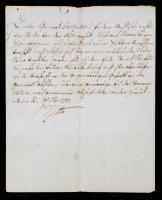 Joseph II, Holy Roman Emperor - Signed Military Letter to General Zechenter (1787)